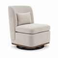 Fauteuil pivotant en tissu Beige