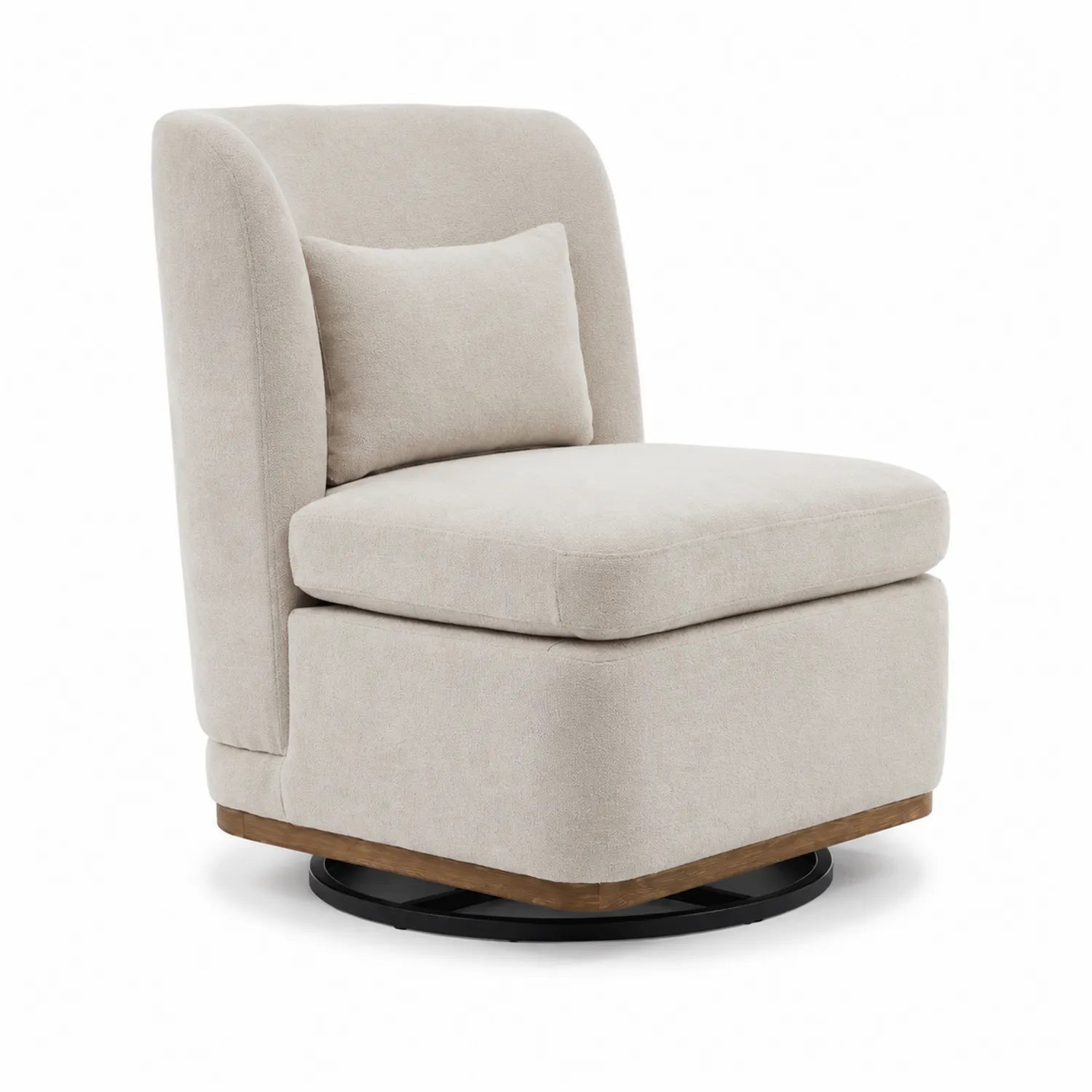 Fauteuil pivotant en tissu Beige