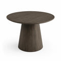 Table ronde en bois foncé 120 cm