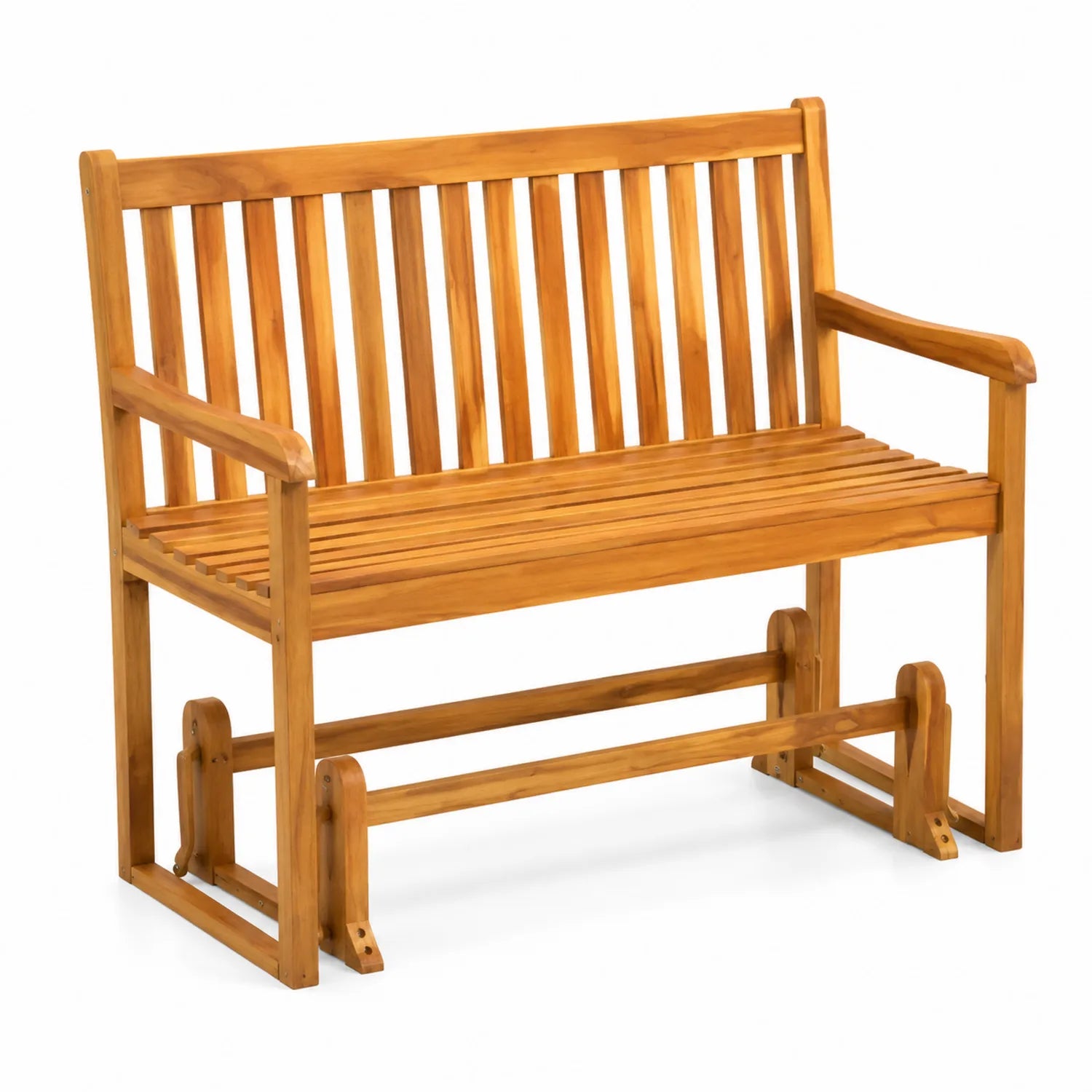 Banc à bascule en bois de teck 120 cm