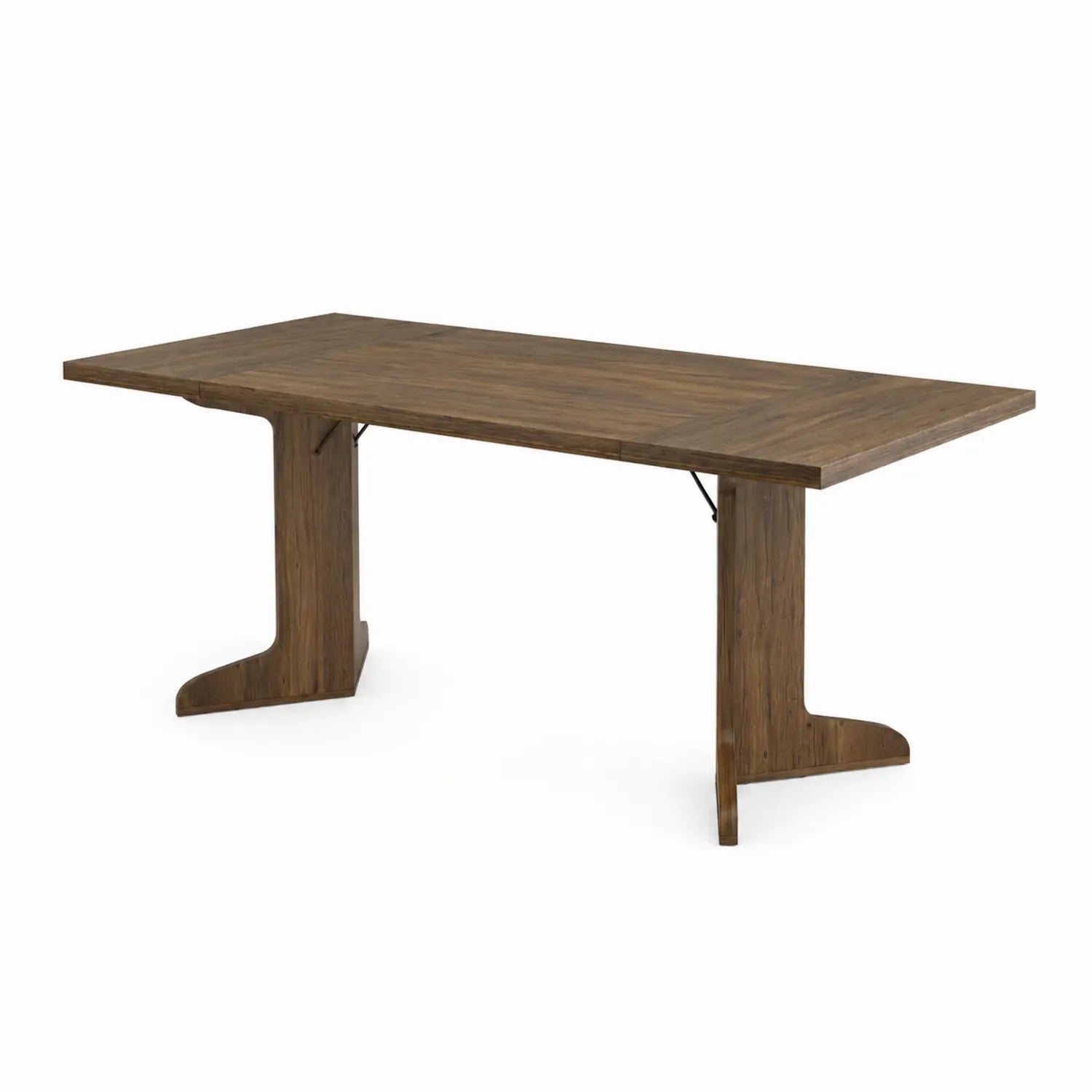 Table à manger en bois massif foncé 180x90x75 cm